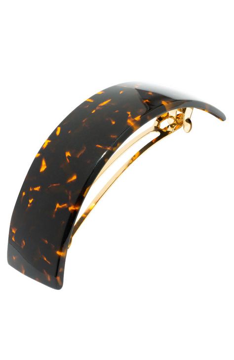 France Luxe Extra Volume Barrette in Vesuvio is a stunning addition to your collection. Handcrafted in France and polished to perfection, the barrette features an extra-large clasp, making it an excellent choice for styling very thick hair. Distinctively chic and sophisticated, this beautiful barrette is a must-have style staple. Product Features:- Handmade in France- Great for styling thicker hair- Sturdy French barrette clasp- Made of luxurious cellulose acetate- Dimensions: 1 1/8" wide, 3 7/8 Very Thick Hair, Realistic Wishlist, Fun Beauty Products, Purse Essentials, Pinterest Ideas, Thicker Hair, Dark Feminine, Christmas Inspo, French Barrette