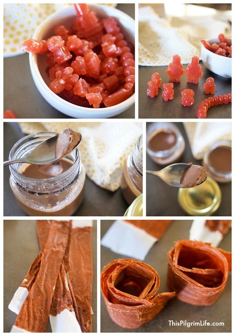 Continuing on with the healthy resolutions series, I am sharing three EASY homemade snack recipes. Get recipes for homemade fruit strips with fruit and veggies, homemade chewy gummies with just a handful of ingredients, and a quick (dairy-free!) chocolate pudding. #healthy #snacks #kids #fruitrollups #homemade #driedfruit #thispilgrimlife Homemade Snack Recipes, Pudding Healthy, Easy Homemade Snacks, Homemade Snacks Recipes, Homemade Gummies, Pilgrim Life, Fruit Strips, Snacks Kids, Healthy Snacks List