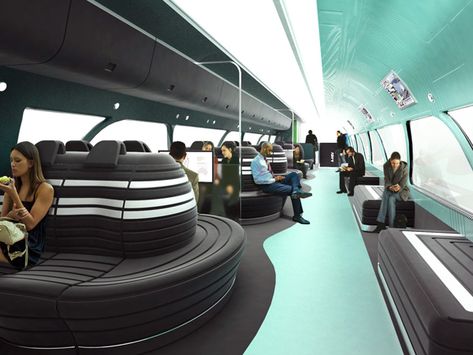 High Speed Train, Future Transportation, High Speed Rail, Futuristic Interior, U Bahn, Speed Training, Future City, Train Car, Futuristic Technology