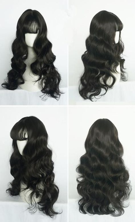 Wigs Aesthetics, Gothic Wigs, Youvimi Wig, Emo Shag, Pretty Wig, Bob Black Women, Fluffy Bob, Black Hair Wig, 2024 Hair Trends For Women