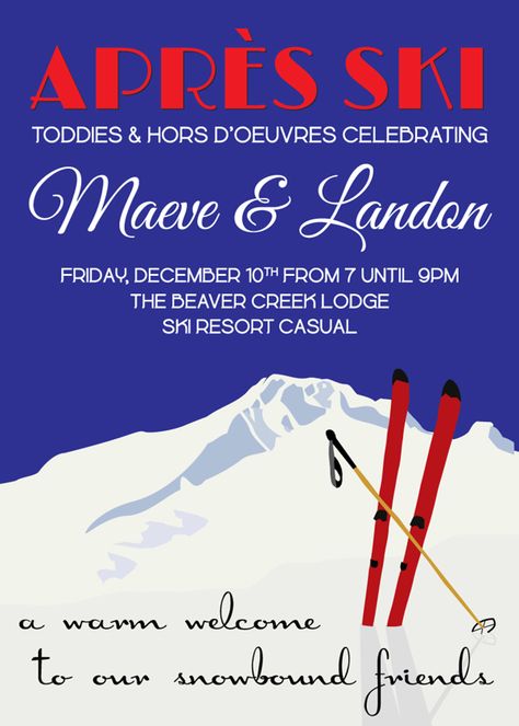 Apres Ski :: Party Invitation on Behance Apres Ski Party Invitation, Apres Ski Invitation, Apres Party, Nye Theme, Ski Lodge Party, Schnee Party, Apre Ski, Winter Wonderland Christmas Party, Ski Wedding