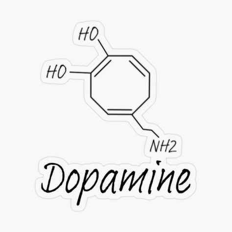 Dopamine Chemical Structure, Dopamine Art, Chemical Structure, Hand Tattoos For Guys, Pharmacist, Profile Pictures, Transparent Stickers, Hand Tattoos, Tattoos For Guys