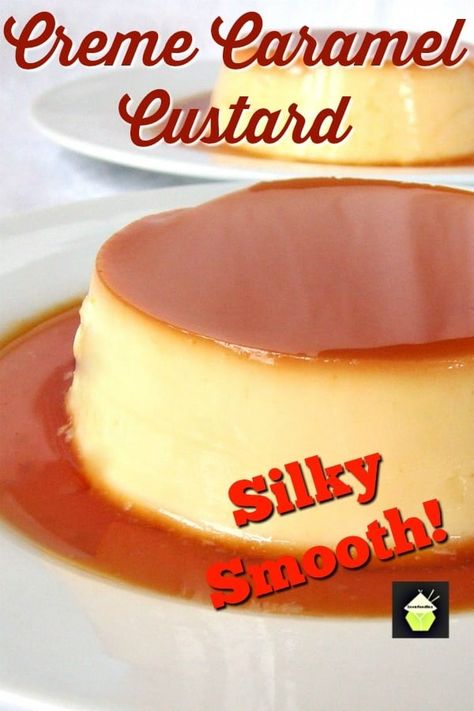 Custard Flan, Caramel Custard Recipe, Peaches And Cream Dessert, Baked Egg Custard, Flan Recipe Easy, Caramel Recipe Easy, Flan Dessert, Buckeyes Recipe, Caramel Custard