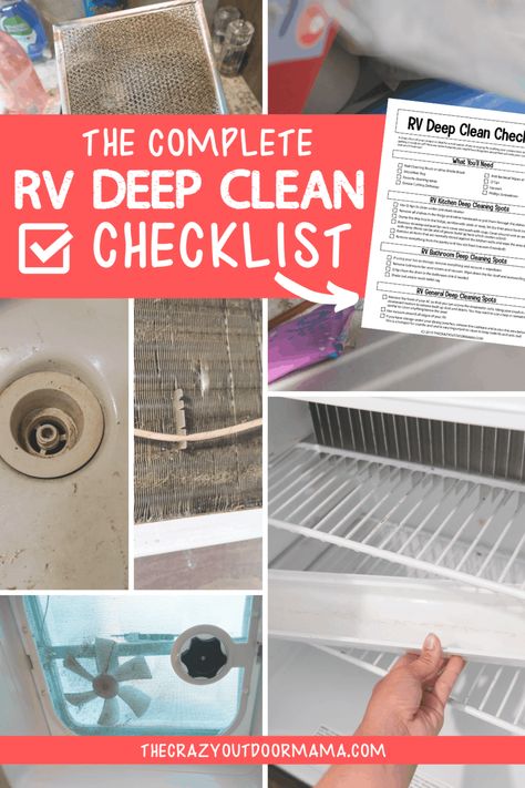 Rv Cleaning, Rv Checklist, Camper Maintenance, Deep Cleaning Checklist, Rv Camping Tips, Camper Organization, Rv Bathroom, Camping Hacks Diy, Rv Maintenance