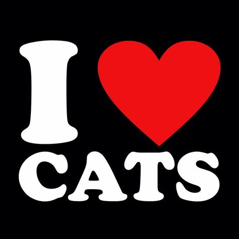 I Love Cats I Love Hugs Pfp, I ♡, I Love Cats Pfp, I <3, I Love Poster, Icons With Black Background, I Heart, I Love My Cats, Love Profile Picture