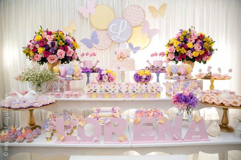 Butterfly Themed Birthday Party, Butterfly Theme Party, Butterfly Garden Party, Butterfly Party Decorations, Butterfly Baby Shower Theme, Birthday Party Desserts, Butterfly Birthday Party, Party Dessert Table, Garden Party Birthday