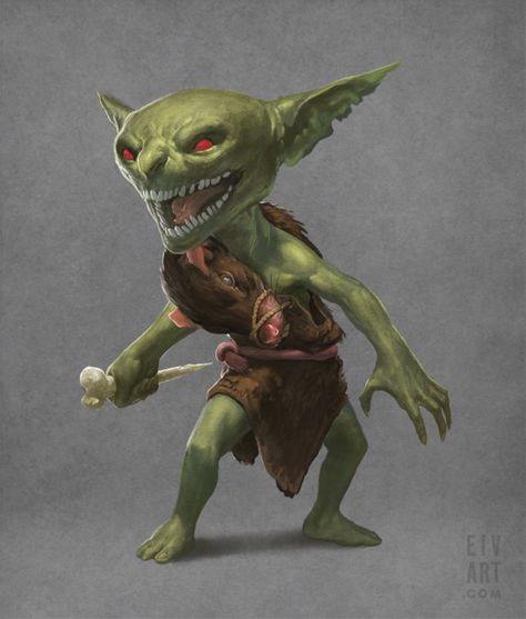 Anna Podedworna, Goblin Art, Pathfinder Character, Heroic Fantasy, Fantasy Races, Dungeons And Dragons Characters, Fantasy Monster, 판타지 아트, Fantasy Rpg