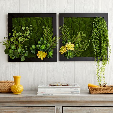 Square Gallery Wall, Backdrop Bedroom, Greenery Backdrop, Faux Walls, Greenery Wall, Plant Wall Decor, Grass Wall, Moss Wall Art, Succulent Wall