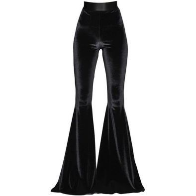 Black Velvet Clothes, Belly Pant, Fit And Flare Pants, Wide Leg Flare Pants, Mens Stretch Jeans, Light Blue Ripped Jeans, Black Flares, Black Slim Pants, Flared Bottoms