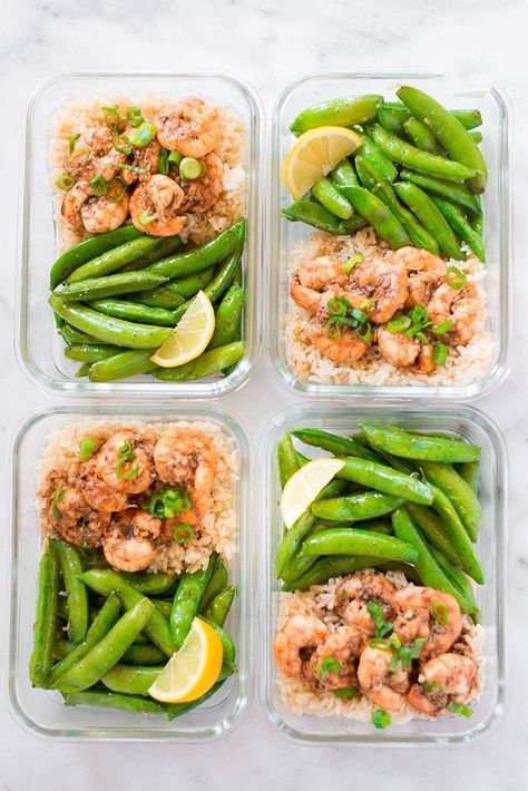 Healthy Shrimp Meal Prep | This shrimp recipe is super easy to make and it makes dinner prep very easy | A Sweet Pea Chef Healthy Shrimp Meal Prep, Shrimp Meal Prep, Quick Meal Prep, Shrimp Dinner, Healthy Shrimp, Dinner Prep, Prepped Lunches, Makanan Diet, Shrimp Recipe