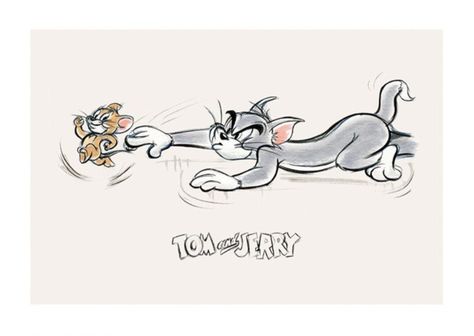 Disney Art Style, Tom Und Jerry, Tom E Jerry, Trendy Art Prints, Gallery Wall Inspiration, Gold Poster, Poster Store, Quirky Art, Tom Jerry