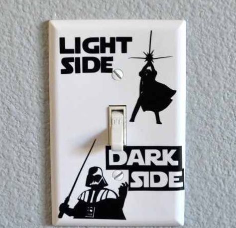 Star Wars Diy Crafts, Star Wars Light Switch, Star Wars Zimmer, Decoracion Star Wars, Deco Cinema, Geek Home Decor, Star Wars Classroom, Star Wars Bedroom, Star Wars Nursery