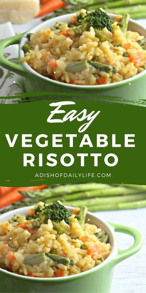 Vegetable Risotto Recipes, Vegetarian Risotto, Vegetable Risotto, Resep Smoothie, Easy Vegetable, Risotto Recipe, Risotto Recipes, God Mat, S'mores