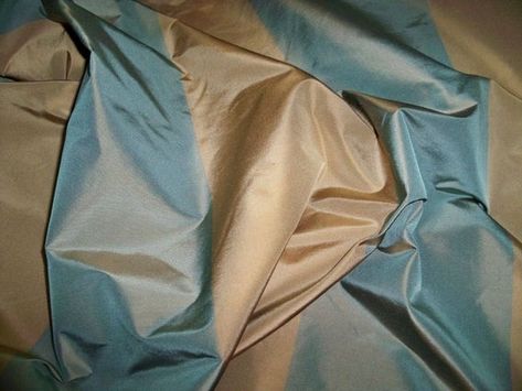 SILK LOOM ONIEDA Iridescent Stripes Silk Taffeta Fabric 10 yards French Blue  Tan Silk Velvet Fabric, Taffeta Fabric, Silk Taffeta, Stripe Silk, French Blue, Fabric Remnants, Draped Fabric, Gorgeous Fabrics, Striped Fabrics