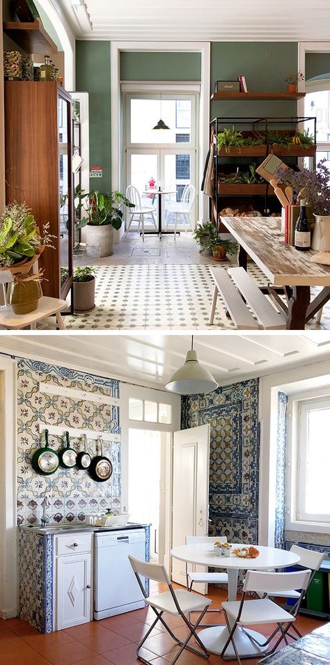 Portugal part 1: Lisbon and Portuguese knitting - Fringe Association Portugal Kitchen, Lisbon Guide, Portuguese Knitting, Stuff I Want, Lisbon Apartment, Portuguese Tiles, Kitchen And Dining Room, Gap Year, Portugal Travel