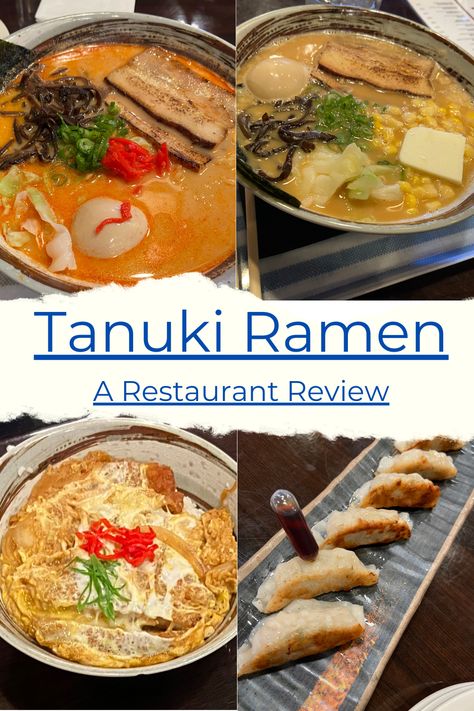 A food review of potstickers, pork katsu don, tantan ramen, and pork tonkatsu ramen. The restaurant Tanuki Izakaya & Ramen is in Elk Grove, California. #ramen Tantan Ramen, Katsu Don, Pork Tonkatsu, Pork Katsu, Tonkatsu Ramen, Elk Grove California, Food Review, Movie Review, Food Reviews