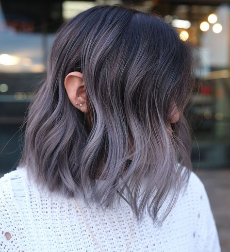 30 Stunning Ash Brown Hair Color Styles to Rock in 2022 - Hair Adviser Grey Brown Short Hair, Lavender Toned Hair, Ash Purple Highlights, Ash Gray Hair Color Short Hair, Lavender Ash Hair, Lavender Brown Hair, Ash Brown Hair Ideas, Brown Hair Color Styles, Lavender Grey Hair