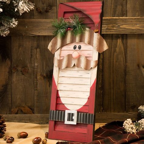 Wooden Santa Shutter Sculpture Commission Ideas, Shutter Decor, Wooden Snowmen, Wooden Christmas Crafts, Diy Shutters, Holiday Boutique, Wooden Snowman, Wooden Christmas Decorations, Wooden Santa