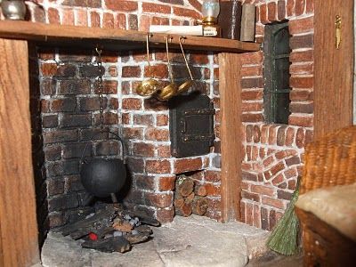 Cooking Hearth, Witch's Cottage, Witches Cottage, Dollhouse Holiday, Fairy Tale Cottage, Lower Hutt, Witch Cottage, Haunted Dollhouse, Kitchen Witchery