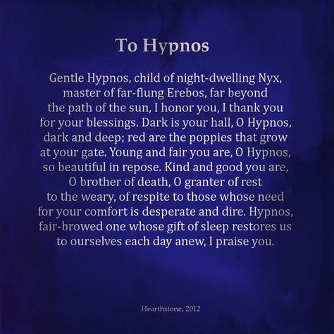 God Of Sleep Hypnos, Hypnos Deity, Hypnos Aesthetic God, Hypnos Prayer, Zagreus Aesthetic, Hypnos Altar, Greek God Hypnos, Chthonic Gods, Hypnos Greek God