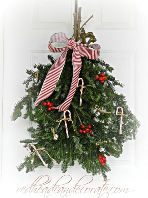 Extra Christmas Tree, Cute Christmas Ideas, Hometalk Diy, Christmas Tree Branches, Swag Wreath, Christmas Tours, Christmas Swags, Christmas Porch, Tree Ideas