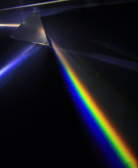 Before Isaac Newton, it was believed that white light was colorless, and that the prism itself produced the color. Newton's experiments demonstrated that all the colors already existed in the light in a heterogeneous fashion, and that particles of light were fanned out because particles with different colors traveled with different speeds through the prism. later that Young and Fresnel combined particle theory with wave theory to show that color is the visible manifestation of lights wavelen... Higgs Boson, Wave Theory, Visible Spectrum, Flint Glass, Light Games, Kuantan, Rainbow Light, Design Seeds, Visible Light