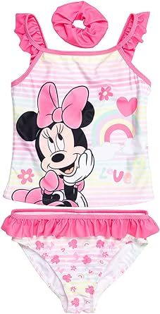 3 Piece Swimsuit Set, 3 Piece Swimsuit, Disney Toddler, Pink Swimwear, Minnie Mouse Girl, Tankini Swimsuit Top, Swimwear Sets, Swimsuit Set, Mickey Mouse And Friends