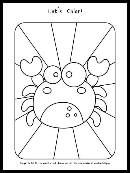 Cute Crab Coloring Page FREE Printable Download! Crab Coloring Page, Coloring Page Free Printable, Baby Painting, Educational Activities For Kids, Fun Printables, Download Printables, Ocean Animals, Sensory Activities, Animal Coloring Pages