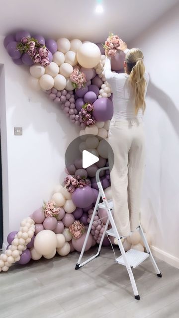 Meraki | Events Balloon Artistry Training by Rachael Hurst on Instagram: "Introducing the Fabulous STYLEX PASTEL DUSK RANGE:

✨ Pastel Dusk Cream
✨ Pastel Dusk Rose
✨ Pastel Dusk Lavender

3 out of 5 enchanting shades used to create this beautiful corner display, adding a dash of elegance to your space

@stylexballoons ~ an Australian balloon brand, is dedicated to offering high-quality latex balloons without compromising affordability. This commitment ensures that you receive exceptional value for your investment!
I am honestly OBSESSED with this brand, I just love everything about them 😍 And guyssss, they ship worldwide too! 🌎 

Want to learn how to create this prop-free corner display? The Tutorial is dropping in the academy this weeeeek!! 🚀

The Academy is available to everyone worl Balloon On Wall Ideas, Matte Pastel Balloon Garland, Balloons On Wall Decor, Balloon Garland In Corner Of Room, Lavender Balloon Decorations, Monochromatic Balloon Garland, Balloon Arch Pricing, Balloon Drop Diy, Ceiling Balloon Garland