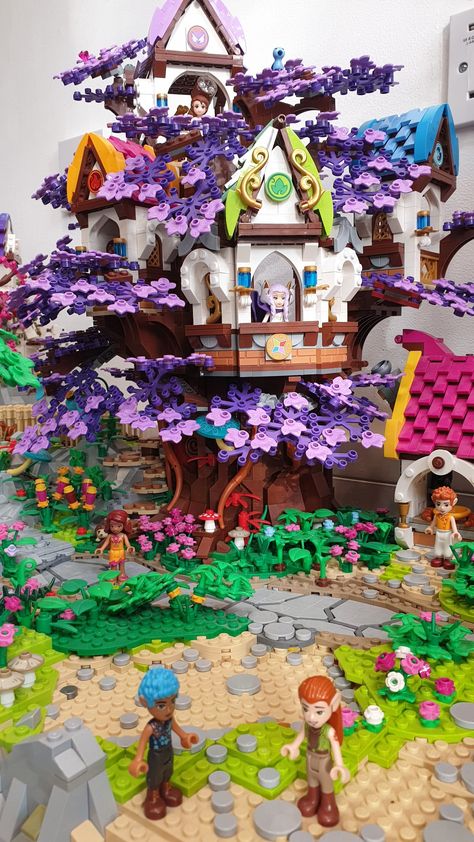 Lego Elves Moc, Lego Fairy, Lego Trees, Lego Tree, Lego Elves, Lego Techniques, Origami Tutorials, Lego Buildings, Lego Inspiration