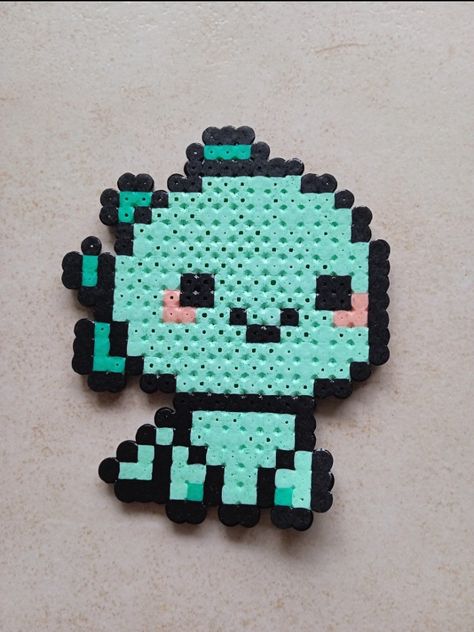 Perler Beads Ideas Kawaii, Perler Beads Cute Kawaii, Hama Beads Design 3d, Dinosaur Perler Bead Pattern, Dinosaur Perler Beads, Cute Hama Bead Ideas, Kawaii Perler Beads, Kawaii Perler Bead Patterns, Hamahelmi Ideas