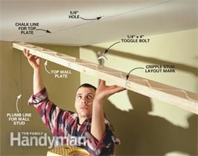 Steal a few feet from the end of your bedroom and add a wall-to-wall closet system. Here are the step-by-step instructions. Wall To Wall Closet, Framing A Closet, Drywall Ideas, Closet With Doors, Make A Closet, Closet Store, Hidden Lighting, Closet Built Ins, Framing Construction