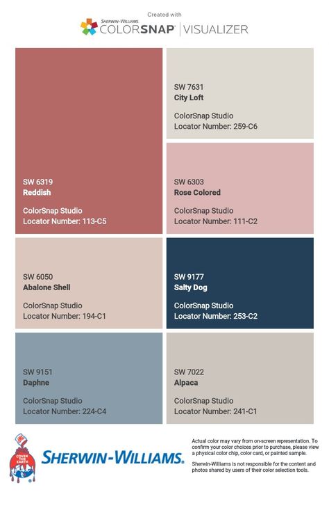 Blue And Salmon Color Scheme, Salty Dog Color Palette, Riverway Sherwin Williams, Dental Interior, Nautical Color Palette, Beige Dining Room, Sf House, Octopus Colors, London Decor