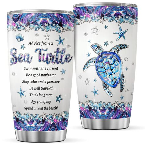 PRICES MAY VARY. SEA TURTLE TUMBLER JEWELRY STYLE TUMBLER - This superior quality turtle cup, turtle coffee mug, and turtle tumbler, is able to preserve hot or cold for hours. Let's choose these gifts for turtle lovers! Advice from a turtle sea, turtle mugs are suitable for women and men. TURTLE GIFTS FOR TURTLE LOVERS WITH PREMIUM QUALITY - Our sea turtle tumbler will provide you with the best experience when using due to its stainless steel structure. Turtle coffee mug, sea turtle mug, turtle Turtle Mugs, Turtle Cup, Sea Turtle Tumbler, Turtle Coffee, Turtle Mug, Turtle Tumbler, Sea Turtle Decor, Sea Turtle Jewelry, Turtle Sea