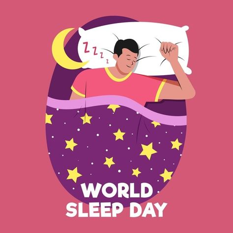 World Sleep Day, Owl Background, Sleeping Man, Powerpoint Tutorial, Sleeping Women, Day Illustration, Sleep Time, Sleep Health, Girl Sleeping