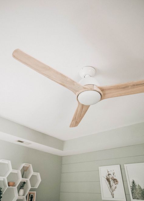 Wood Ceiling Fan Bedroom, Gazebo Ceiling Fan With Light, White And Wood Ceiling Fan, Modern White Ceiling Fan With Light, Bedroom Fans With Lights Modern, Ceiling Fan Bedroom Ideas, Natural Ceiling Fan, Living Rooms With Ceiling Fans, Coastal Farmhouse Ceiling Fan