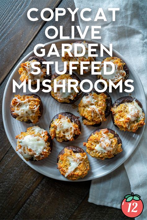 Copycat Olive Garden Stuffed Mushrooms | 12 Tomatoes Olive Garden Stuffed Mushrooms, Stuffed Mushroom Recipe, Copycat Olive Garden, Diet Changes, Mushroom Recipe, Stuffed Mushroom, Seafood Stew, Restaurant Dishes, Copycat Restaurant Recipes