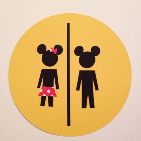 Mickey Mouse Bathroom Sign Mickey Bathroom, Mickey Mouse Bathroom, Mickey Mouse Classroom, Disney Bathroom, Wc Sign, Casa Disney, Disney Vinyl, Disney Classroom, Mickey Mouse Theme