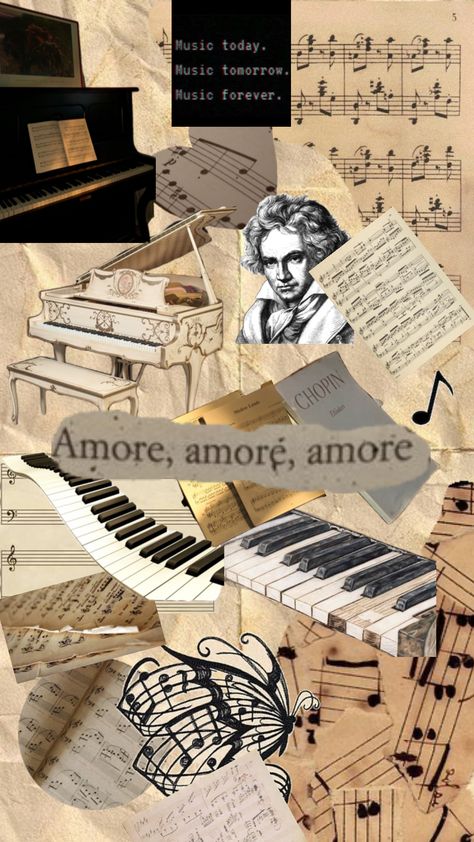 #music #piano #amour Rock Aesthetic, Music Collage, Music Piano, Music Aesthetic, Music Room, Piano Music, Music Stuff, Classical Music, Orchestra