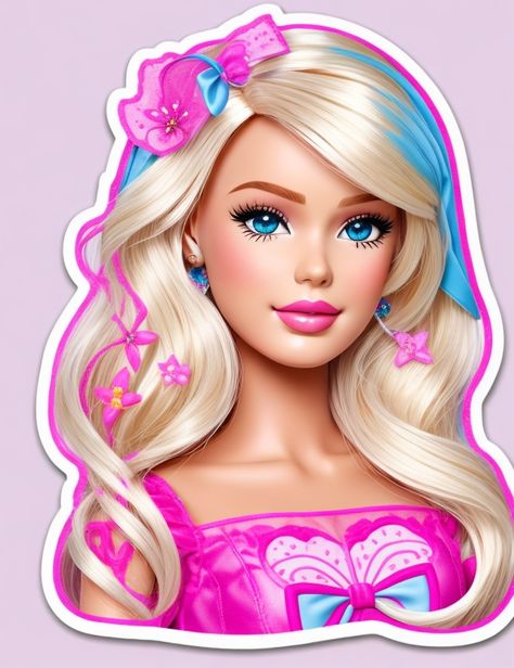 Batman Cake Topper, Barbie Careers, Barbie Png, Barbie Decorations, Barbie Doll Birthday Cake, Barbie Silhouette, Barbie Birthday Cake, Barbie Party Decorations, Dolls Furniture