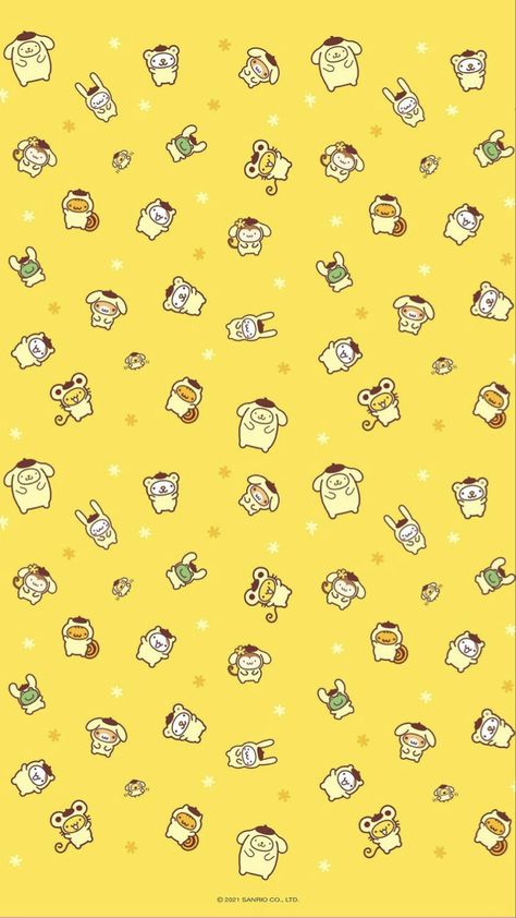 Pompurin Wallpaper, Rilakuma Wallpapers, Pom Purin, Hello Kitty Friends, My Melody Kuromi, Sanrio Wallpaper, Yellow Cat, Hello Kitty My Melody, Kitty Wallpaper