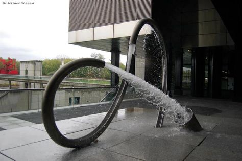 Water pipe illusion Water Sculpture, Modern Fountain, Outdoor Water Features, Fountain Design, By Any Means Necessary, Urban Furniture, Water Features In The Garden, Water Element, Water Art