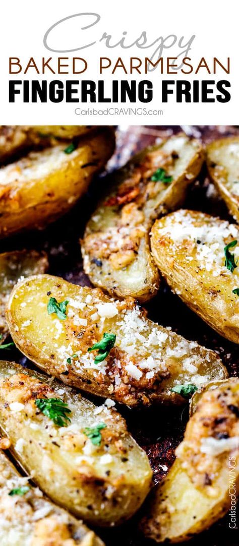 Potato Appetizer Recipes, Potato Appetizer, Fingerling Potatoes Recipes, Starchy Sides, Roasted Fingerling Potatoes, Beef Brisket Recipes, Carlsbad Cravings, Fingerling Potatoes, Brisket Recipes