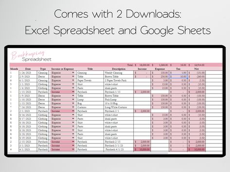 Efficient accounting tools are crucial for managing your business finances effectively. These tools streamline bookkeeping processes and help you stay organized with accurate financial data. From invoicing software to payroll management systems, choose the right tool that suits your specific needs. Streamline your operations and boost productivity with top-notch accounting Google Sheets Templates, Tax Write Offs, Profit And Loss, Budget Template Free, Hair Salon Business, Starting Small Business, Income And Expenses, Invoicing Software, Profit And Loss Statement