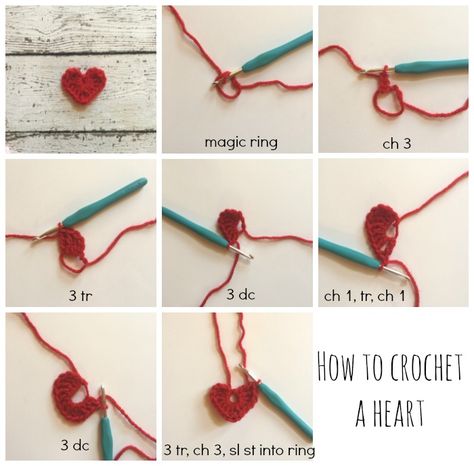 How to Crochet a Heart in 3 Sizes | Hooked on Homemade Happiness How To Crochet A Tiny Heart, Crochet Tiny Heart Free Pattern, How To Crochet A Small Heart, Tiny Heart Crochet, Crochet Mini Heart Free Pattern, Small Crochet Heart Pattern Free, How To Crochet Heart, How To Crochet A Heart, Crochet Patterns Heart