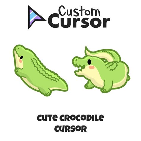 Cute Crocodile Chibi Alligator, How To Draw A Crocodile, Crocodile Cartoon Cute, Cute Crocodile Drawing, Cute Alligator Drawing, Cute Crocodile Illustration, Kawaii Crocodile, Cute Cursor, Crocodile Drawing