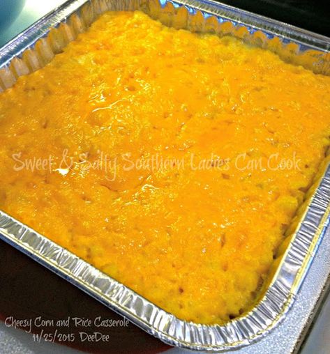 Corn Rice Casserole, Corn And Rice Casserole, Rice Casseroles, Corn And Rice, Vegetable Casseroles, Yellow Rice Recipes, Corn Rice, Cheesy Rice, Cheesy Corn