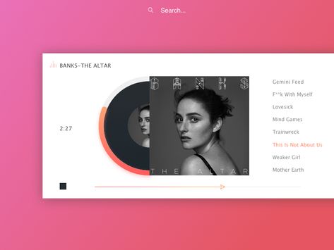 Presentation Music, Dead Bunny, Music Player Design, Music Player App, Ui Design Dashboard, Landing Page Inspiration, App Concept, Music Web, Music Page