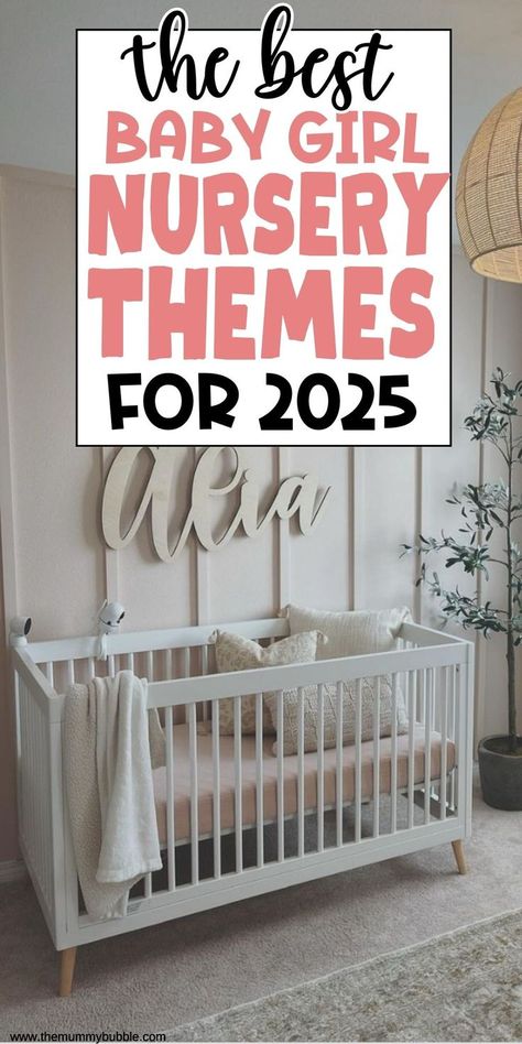 girl nursery themes Baby Girl Room Ideas, Vintage Baby Girl Nursery, Girl Room Ideas, Feminine Girl, Modern Baby Girl, Girl Nursery Themes, Girl Nursery Room