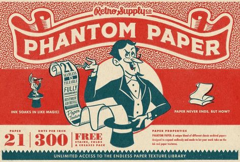 Phantom Paper - RetroSupply Co. High Resolution Paper Texture, Paper Texture Pack, Comic Book Paper, Affinity Photo, Seamless Paper, Paper Making, Affinity Designer, Classic Comics, Clip Studio Paint